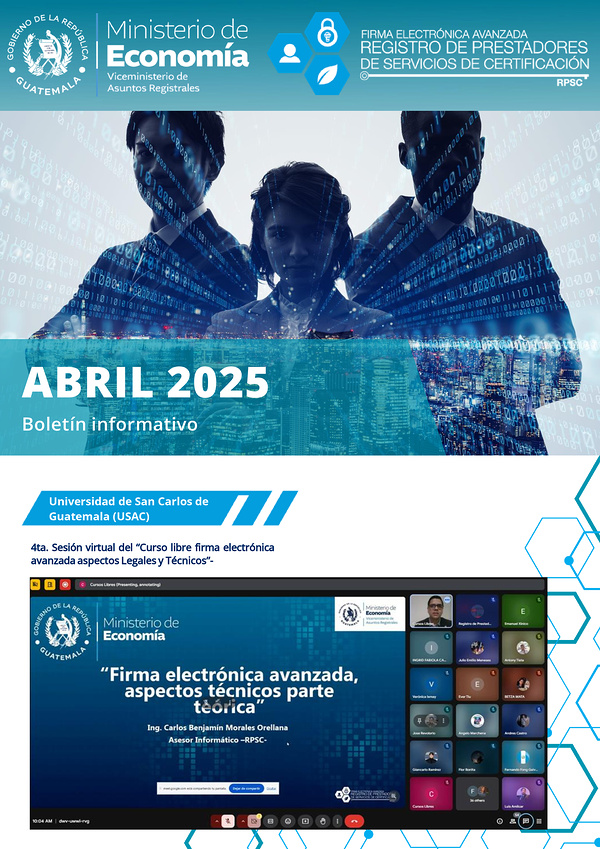 Portada Boletín informativo abril 2025