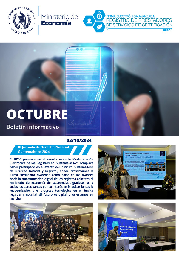 Portada Boletín informativo octubre 2024