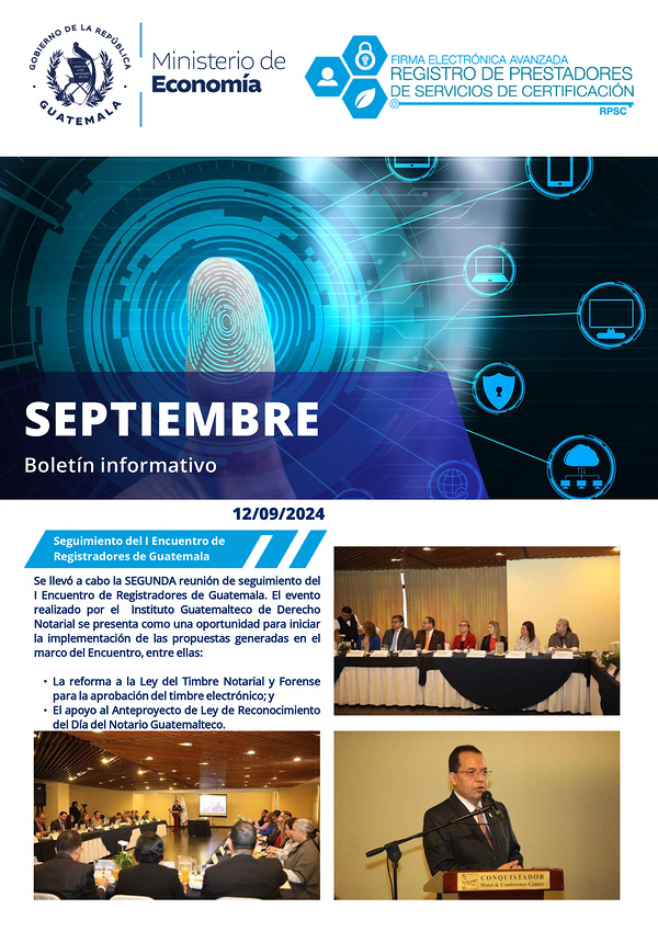 Portada Boletín informativo septiembre 2024